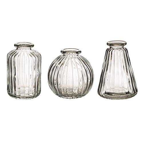 Sass & Belle Plain Glass Bud Vases - Set of 3 Sass & Belle