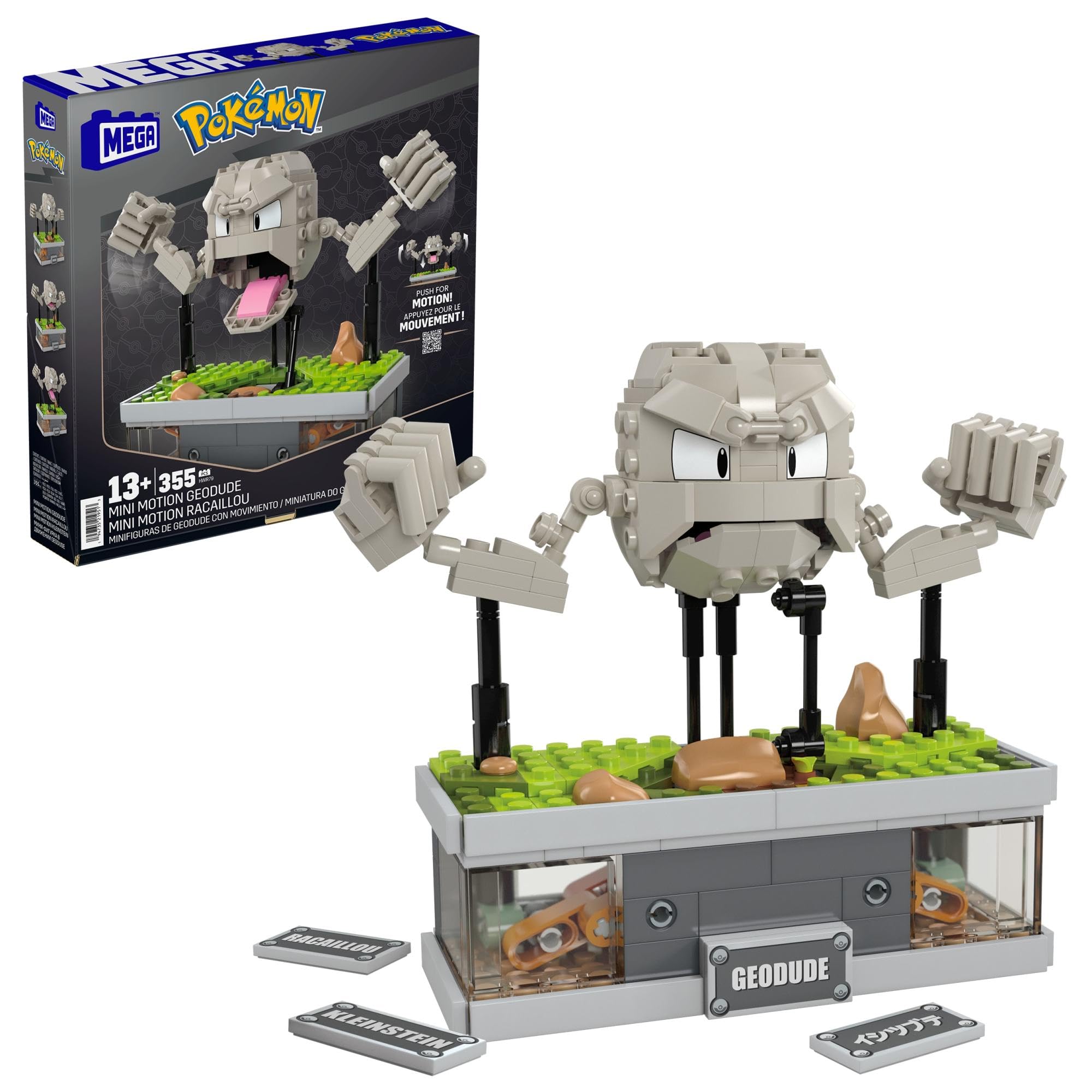 MEGA Pokemon Mini Motion Geodude Building Toys Set White Wabbit Retail