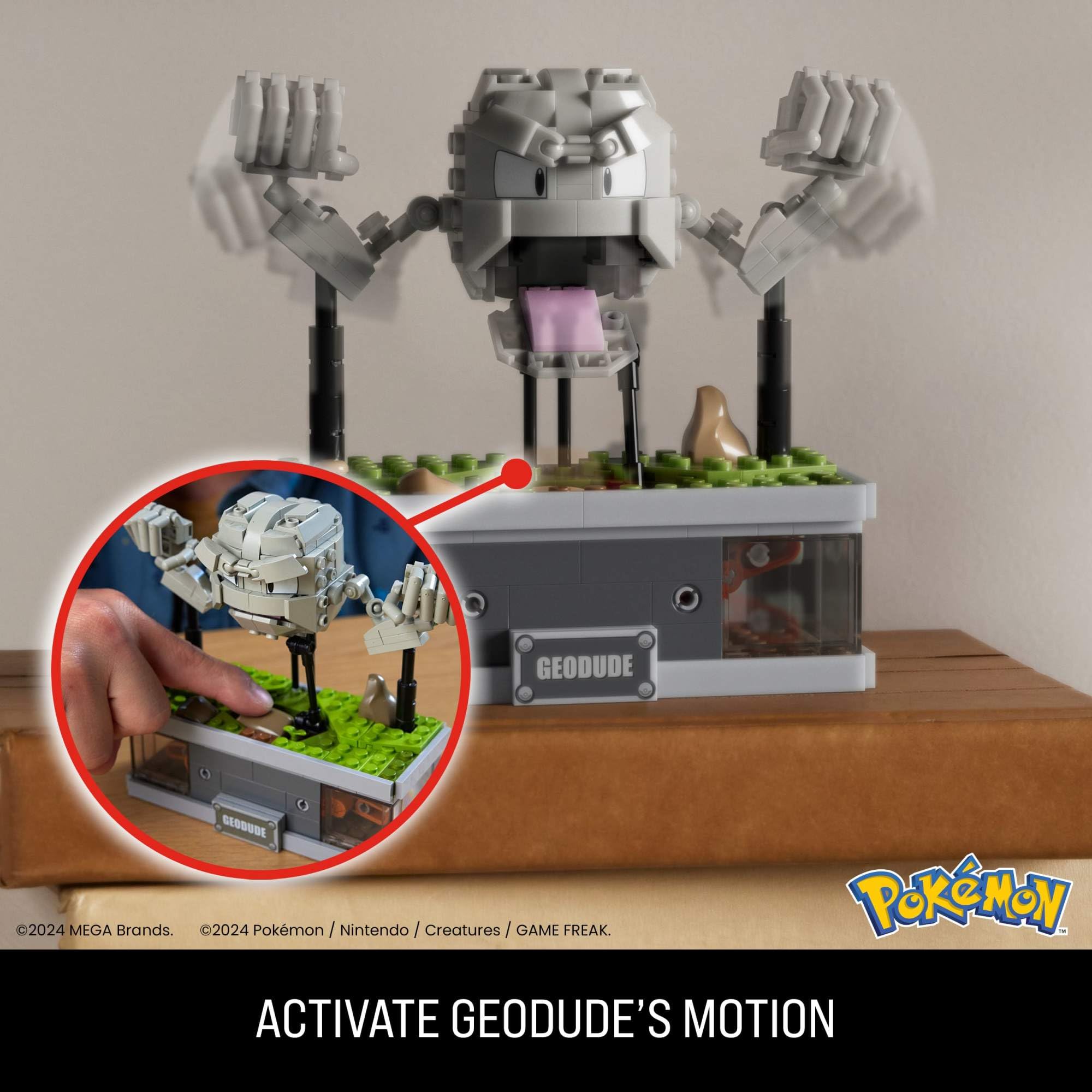 MEGA Pokemon Mini Motion Geodude Building Toys Set White Wabbit Retail
