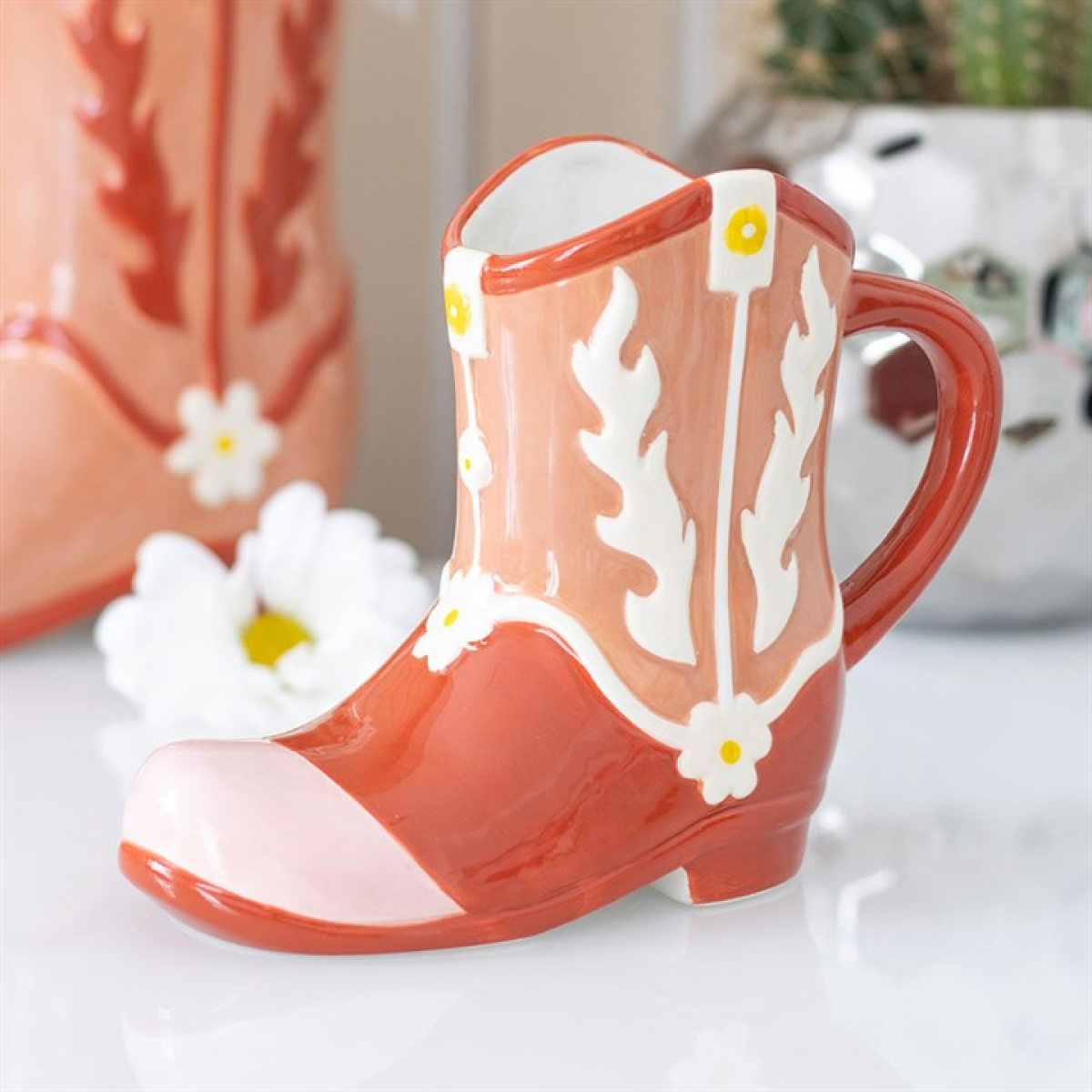 Pink Cowboy Boot Shaped Mug Something Different