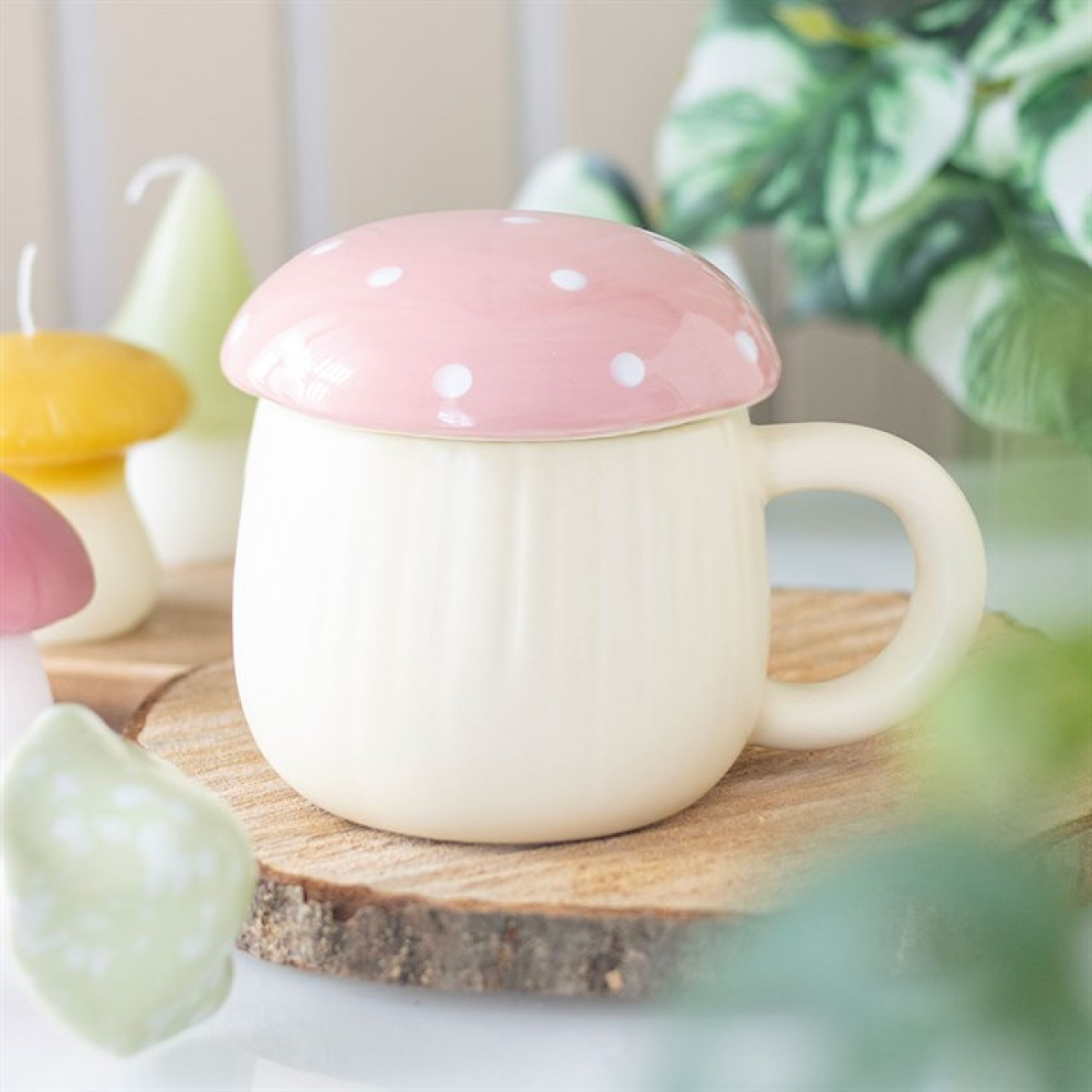 Pink Lidded Mushroom Mug Something Different