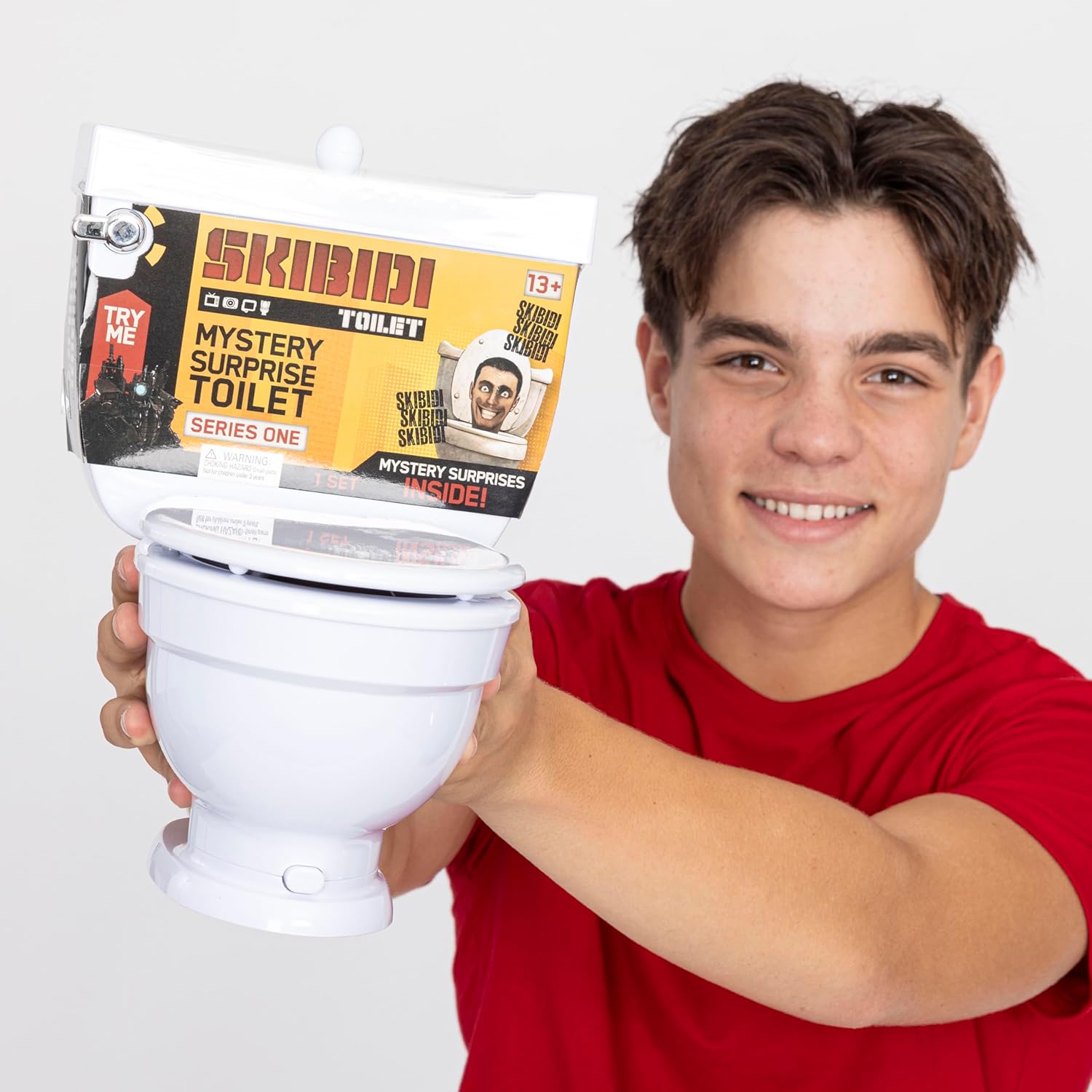 Bonkers Toys Skibidi Toilet Mystery Toilet with Surprise Toys to Discover inside