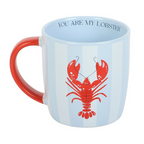 You Are My Lobster Blue & White Striped Mug