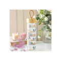 Floral Bug Print Glass Water Bottle