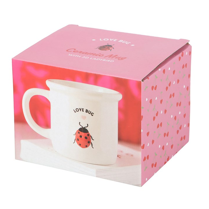 Love Bug Ceramic Mug with 3D Ladybird – 360ml