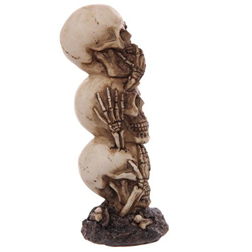 Puckator Skull Totem Hear No Speak No See No Evil Home Decoration Puckator