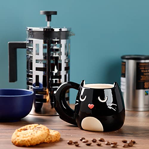 Puckator Feline Fine Black Cat Shaped Mug Puckator