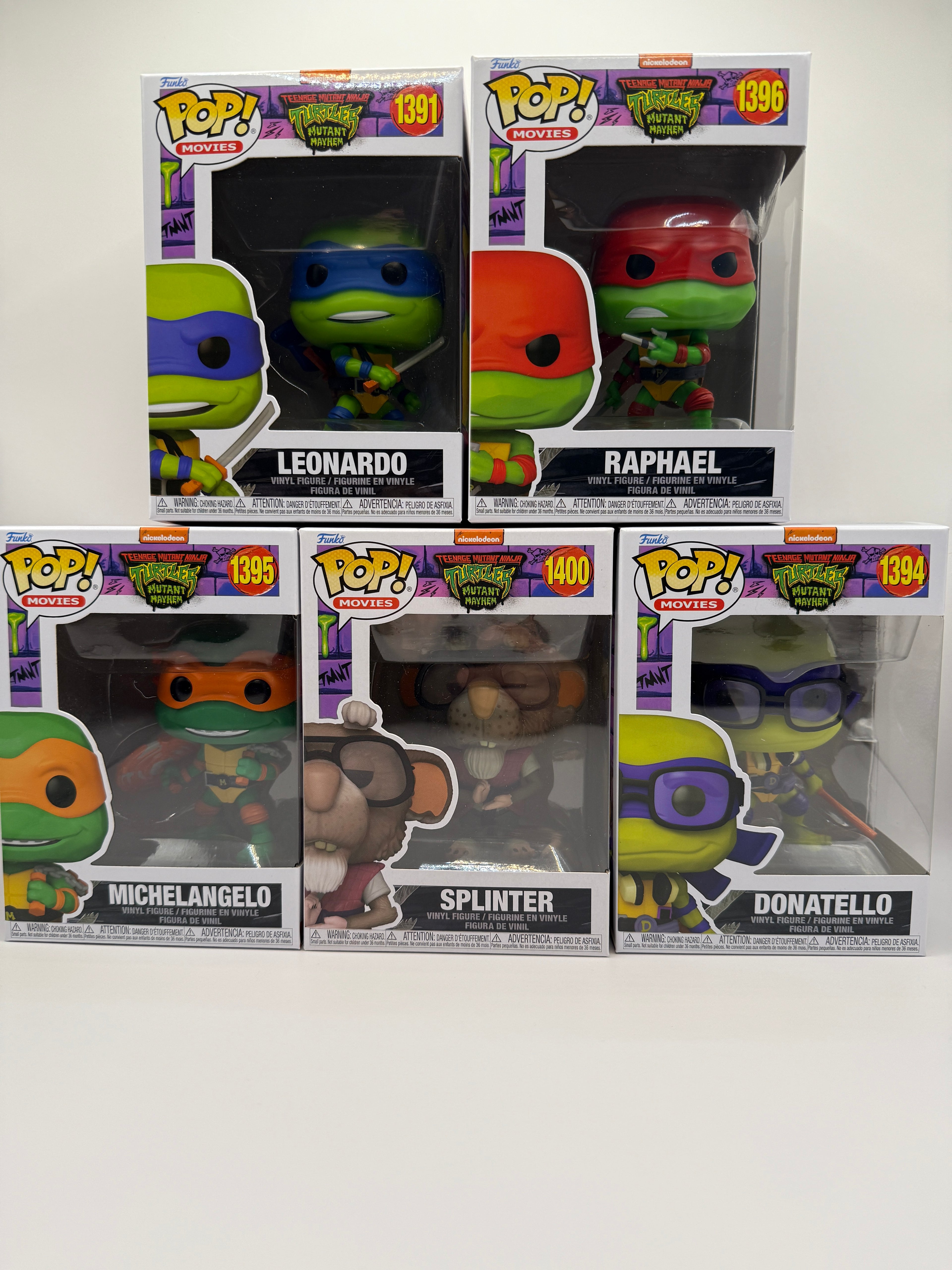 Funko Pop! Teenage Mutant Ninja Turtles- Mutant Mayhem bundle set of 5