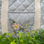 Hand Embroidered Butterfly Flutter Nappy Bag