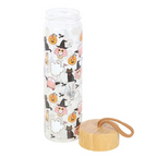 Groovy Ghost Print Glass Water Bottle