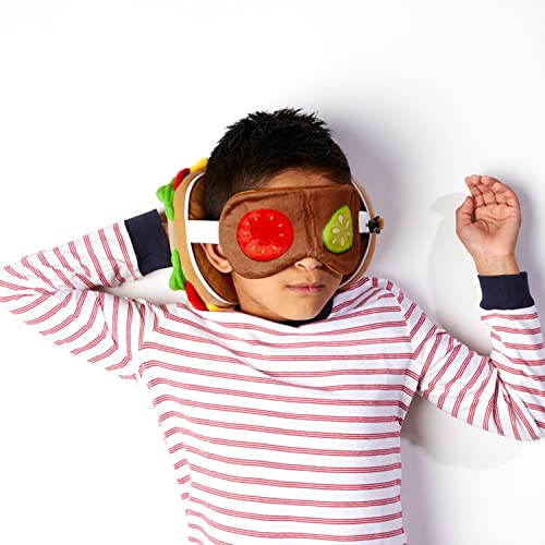 Relaxeazzz Fast Food Burger Round Plush Travel Pillow & Eye Mask Puckator
