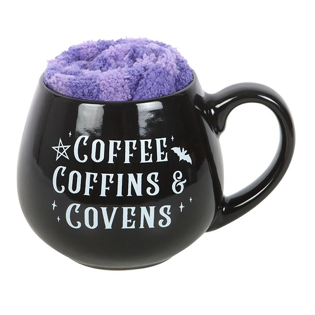 Coffee, Coffins & Covens Mug and Socks Set