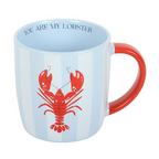 You Are My Lobster Blue & White Striped Mug