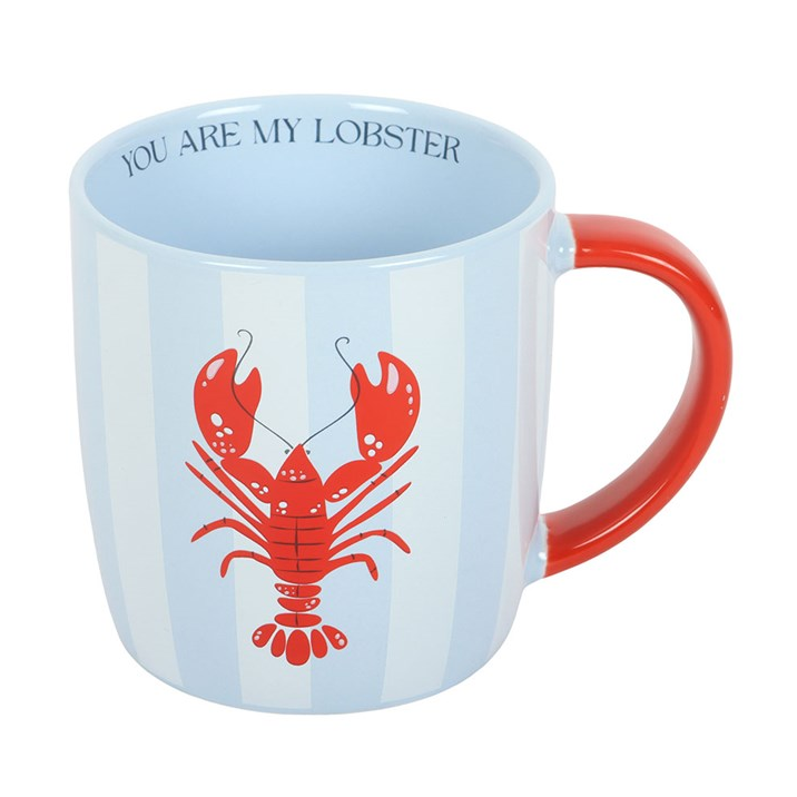 You Are My Lobster Blue & White Striped Mug