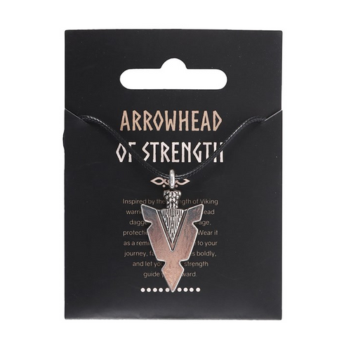 Arrowhead of Strength Viking Cord Necklace