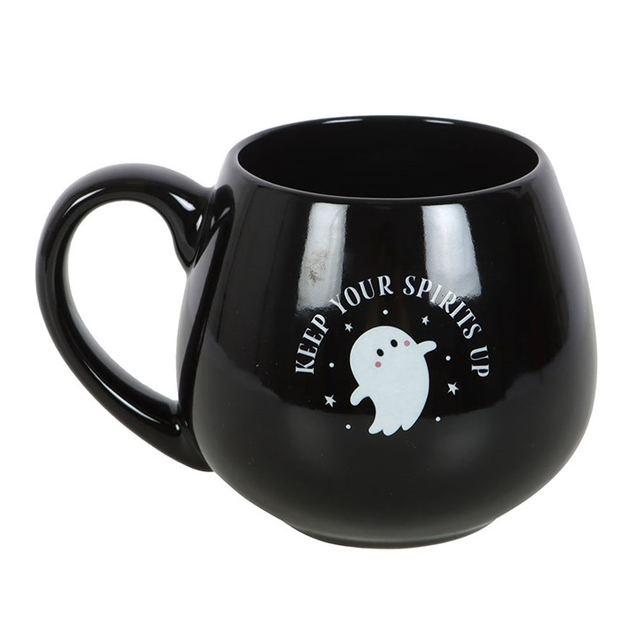 Keep Your Spirits Up Rounded Ghost Mug