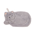 Sass & Belle Hot Water Bottle Grey Cat Plush Cover Sass & Belle