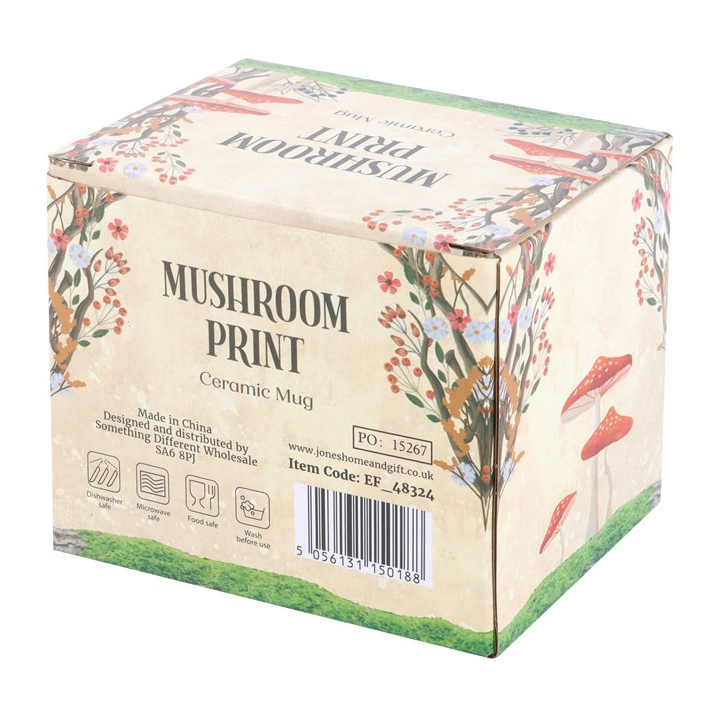 All Over Mushroom Print Mug