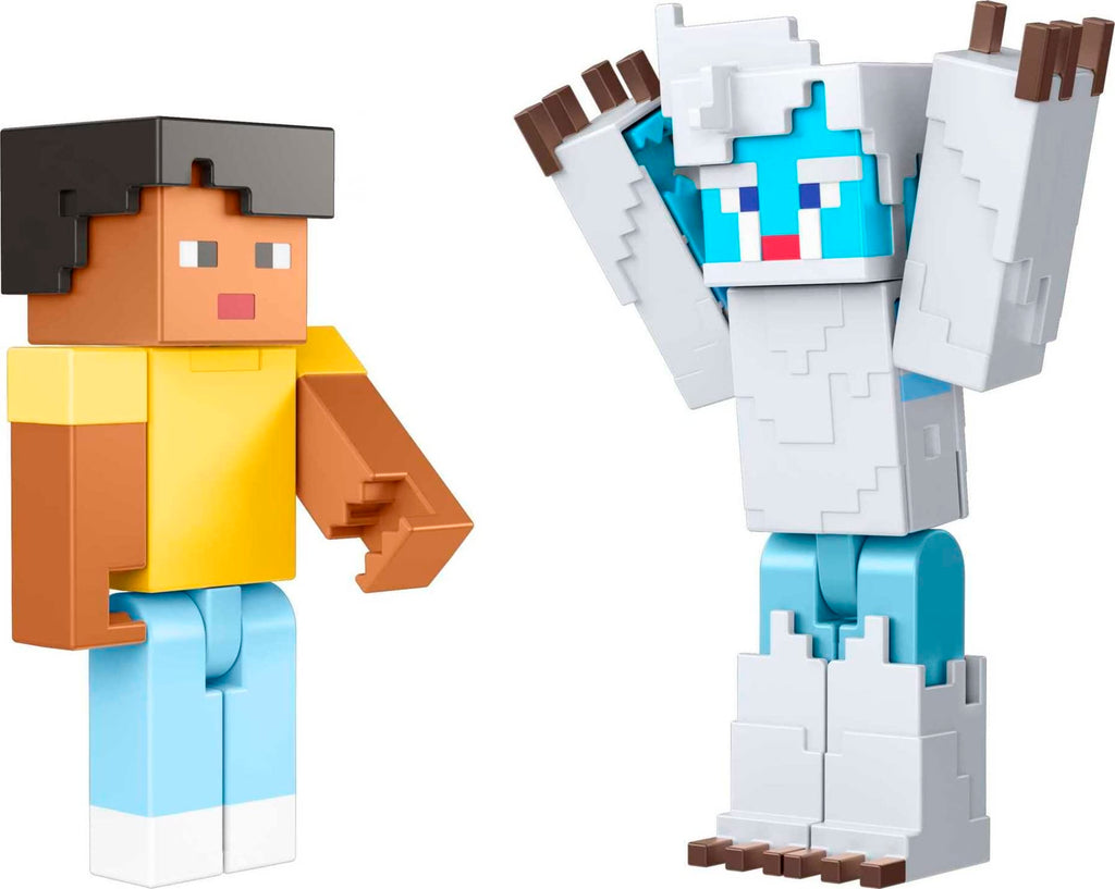 Mattel Minecraft Game, Creator Series Action Figures and Accessories, Camp Enderwood Steve and Mob Figures Mattel