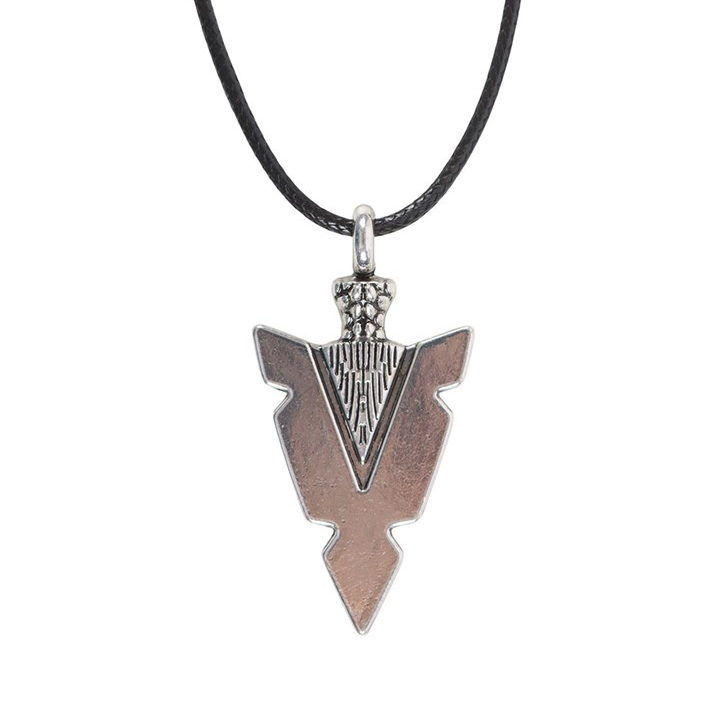 Arrowhead of Strength Viking Cord Necklace