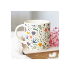 Cream Midnight Bloom Print Mug