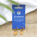Gold-Toned All Seeing Eye Stainless Steel Earrings