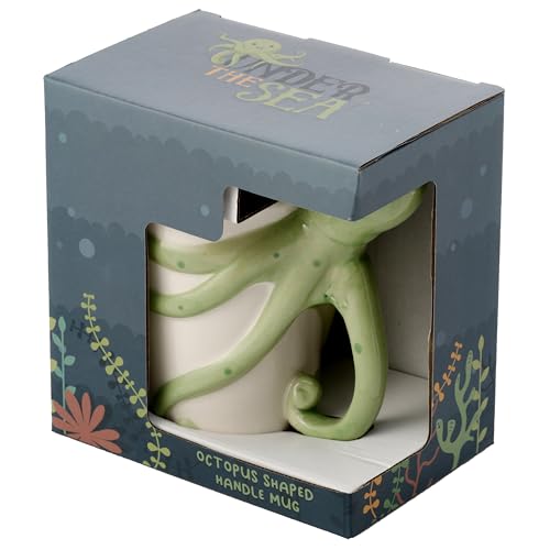 Puckator Lisa Parker Octopus Ceramic Shaped Handle Mug Puckator