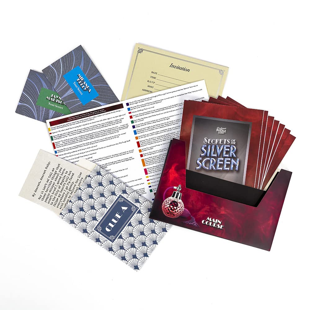 Professor Puzzle Secrets of the Silver Screen - Murder Mystery Card Game Professor PUZZLE