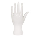 Modern White Ceramic Palmistry Hand Ornament 'Your Fate is in Your Hands' Text Something Different