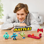 Akedo Legends Beast Strike Starter Set, 3 Warriors, Includes Training Accessory and Exclusive Controller Akedo