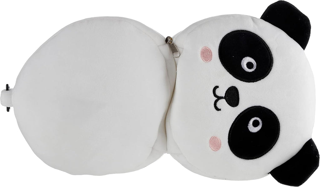Relaxeazzz Panda Round Plush Travel Pillow& Eye Mask Relaxeazzz