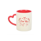 For My Best-Tea Mug with Heart Handle