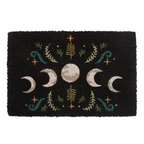 Black Dark Forest Moon Phase Doormat