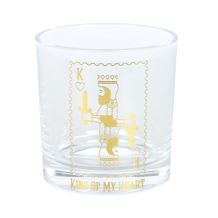 King of My Heart Drinking Glass