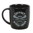 Support Your Local Witch Coven Black Ceramic Mug