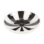 Black & White Striped Bat Trinket Dish