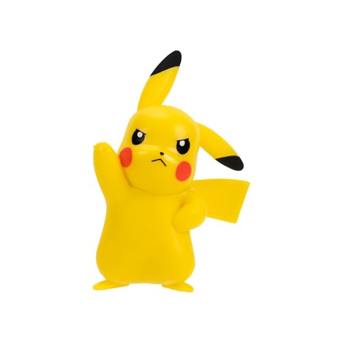 Jazwares Pokémon Pikachu Clip ‘N’ Go Belt Set - 2-Inch Pikachu Battle Figure with Premier Ball, Ultra Ball, and Electric-Type Themed Belt