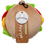 Relaxeazzz Fast Food Burger Round Plush Travel Pillow & Eye Mask Puckator