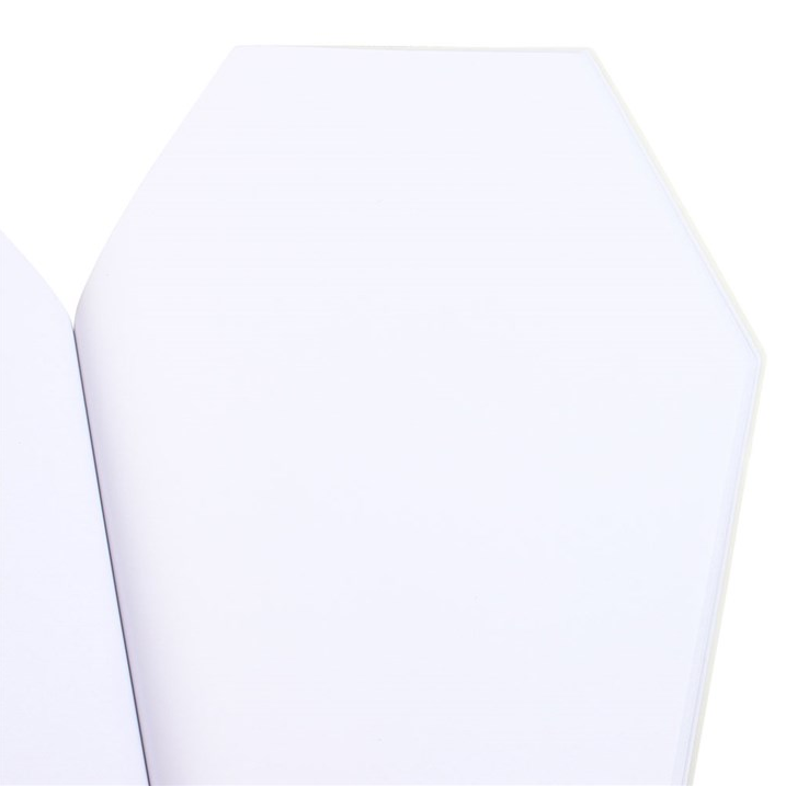 Coffin-Shaped Softcover Notebook – Black & Pink