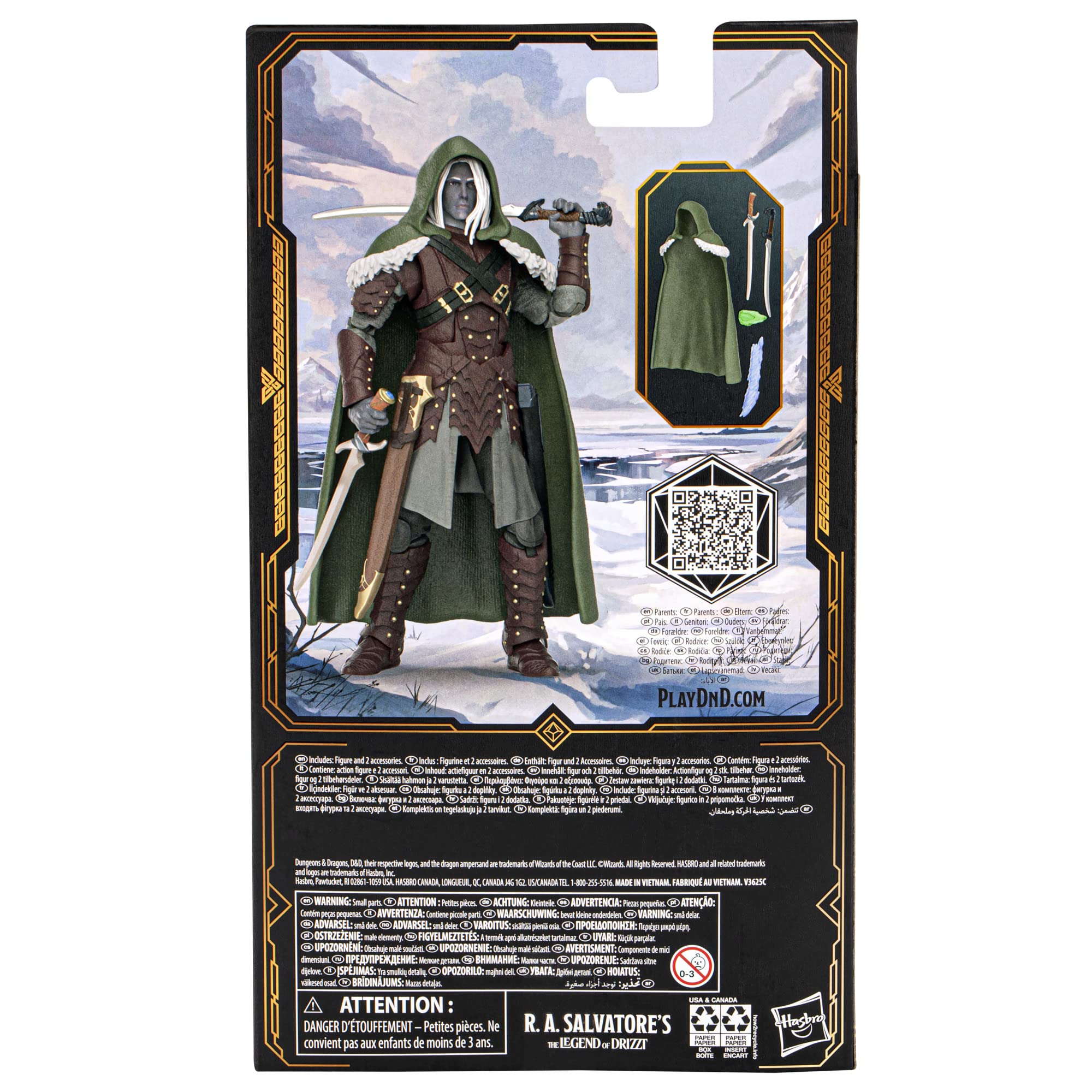 Dungeons & Dragons R.A. Salvatore's The Legend of Drizzt Golden Archive 6" Scale Drizzt Action Figure Dungeons & Dragons