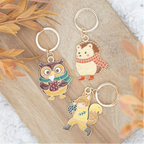 Flynn Fox Alloy & Enamel Keyring