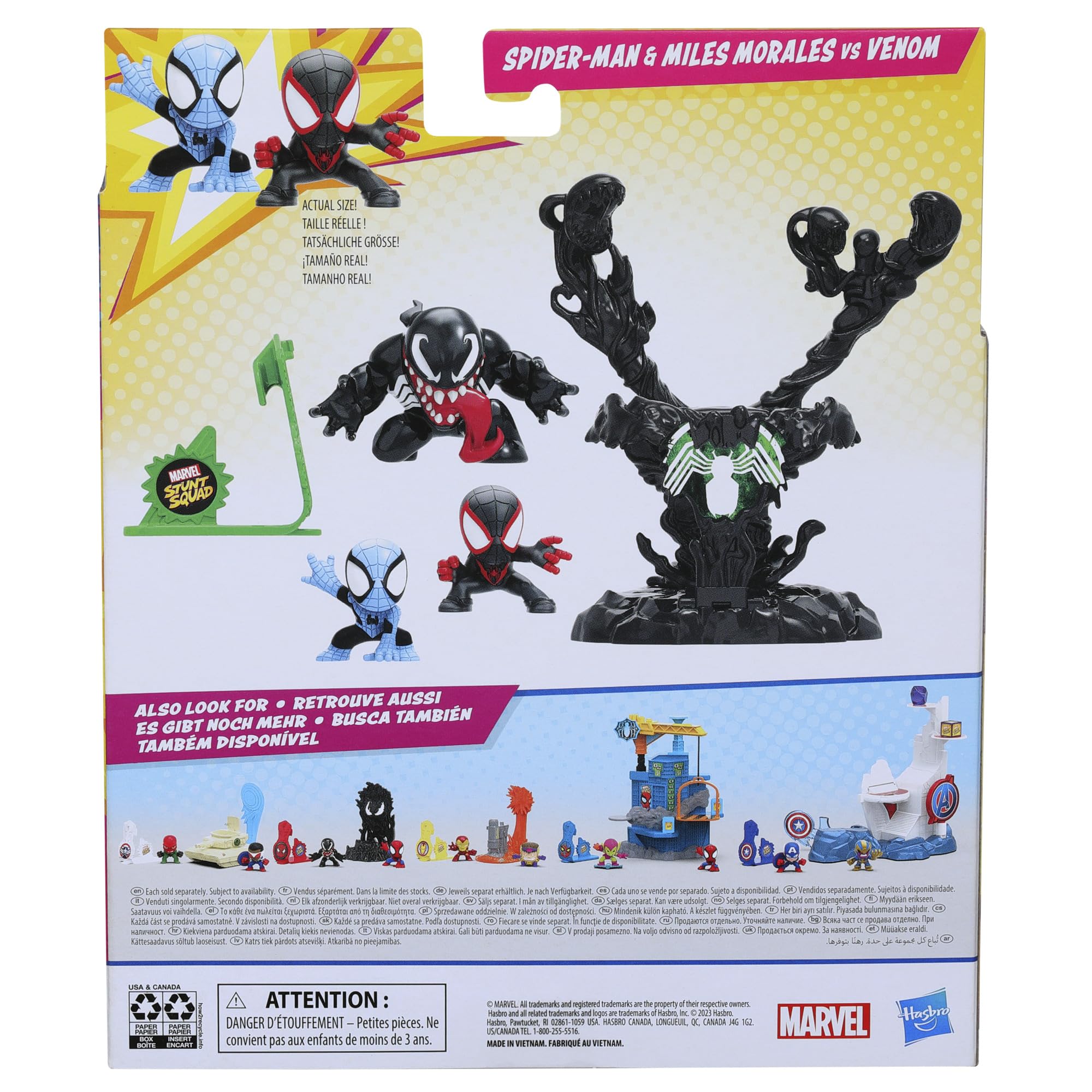 Hasbro Marvel Spider-Man & Miles Morales vs Venom Stunt Squad Figure + Accessories Hasbro