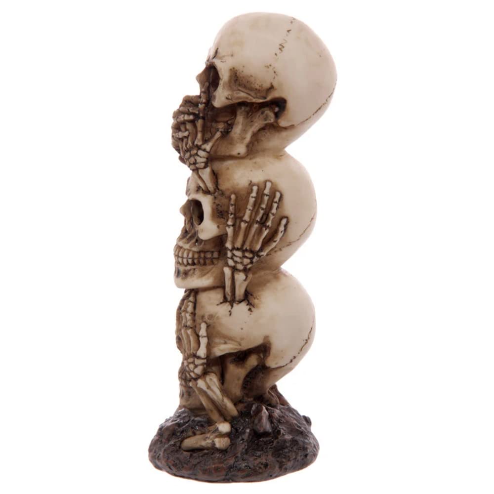 Puckator Skull Totem Hear No Speak No See No Evil Home Decoration Puckator