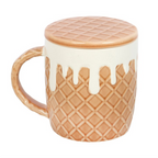 Waffle Mug with Lid and Coaster – 550ml
