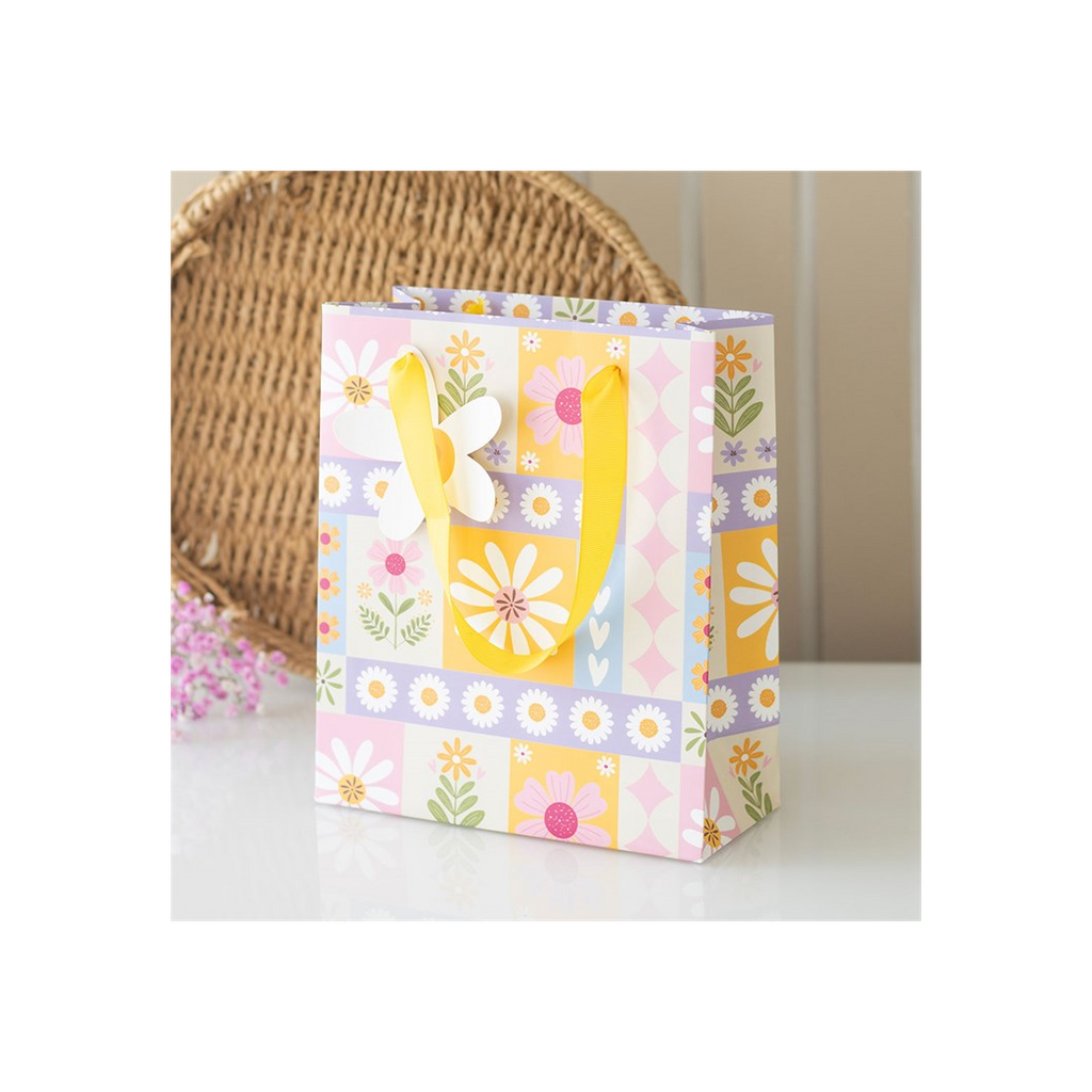 Floral Patchwork Print Gift Bag
