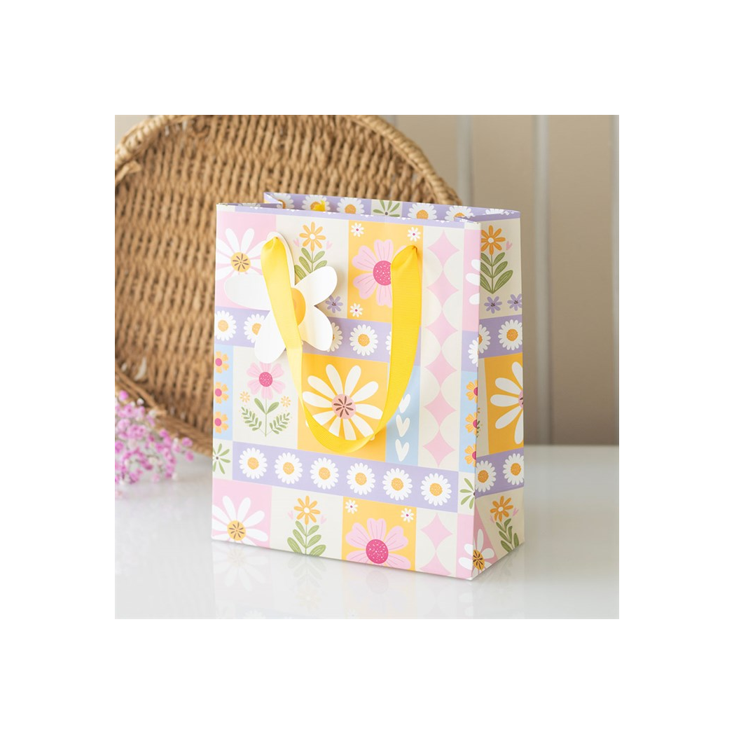 Floral Patchwork Print Gift Bag
