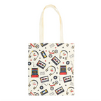 Retro 80s Print Polycotton Tote Bag