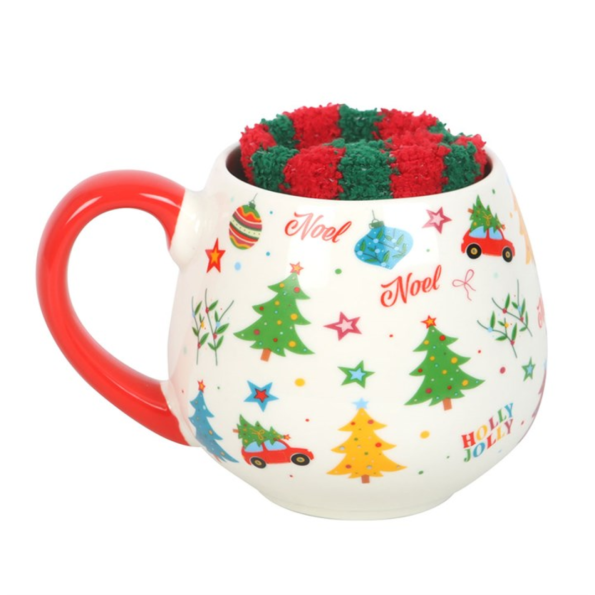 Nostalgic Christmas Print Mug and Socks Set Something Different