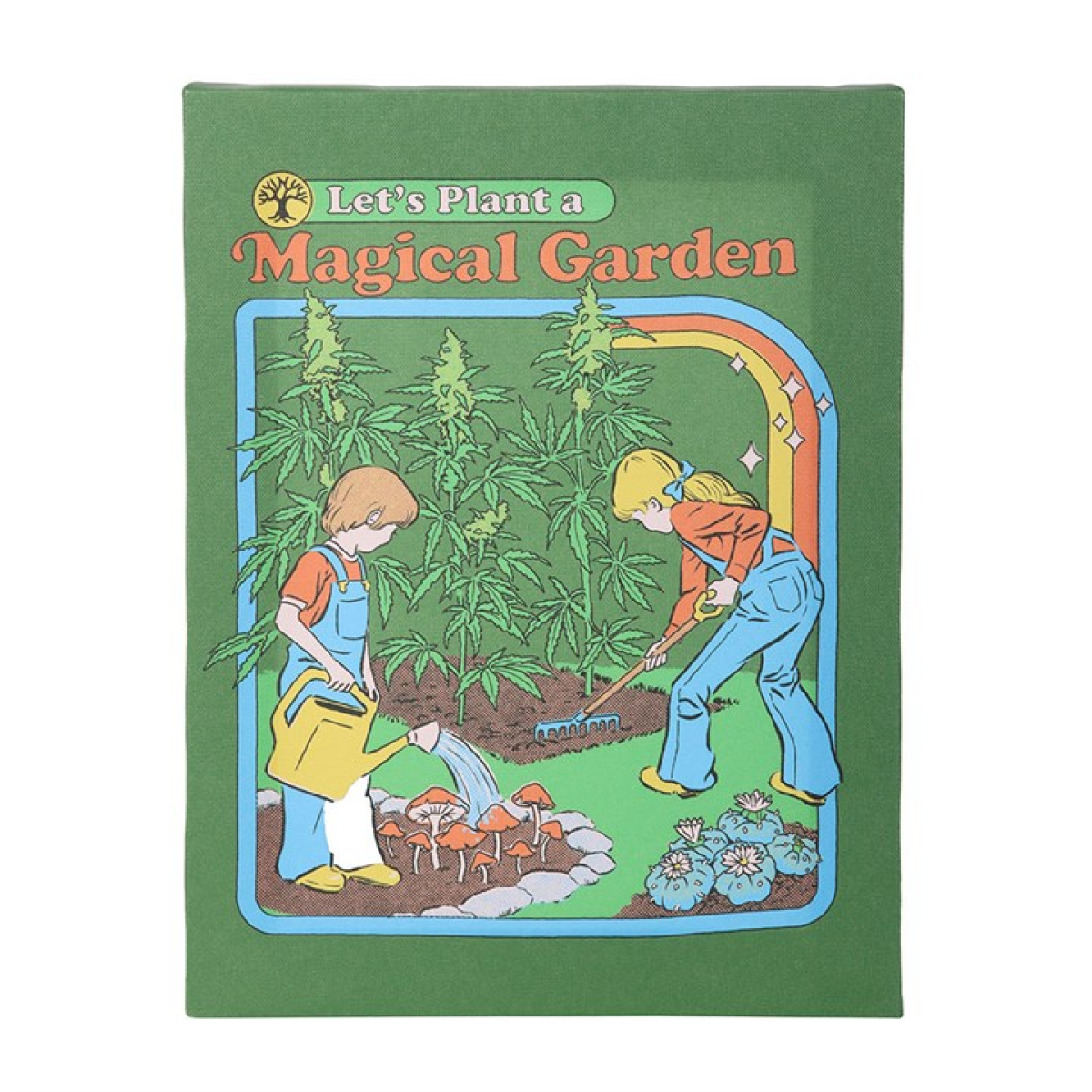 19x25cm Magical Garden Canvas Plaque by Steven Rhodes