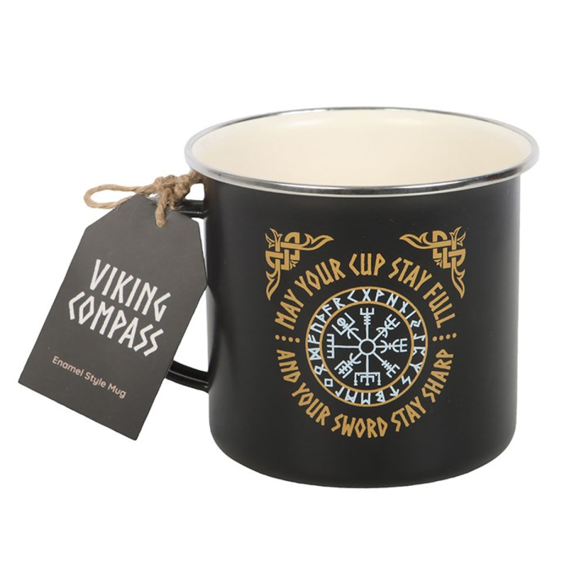 Viking Compass Enamel Mug Something Different